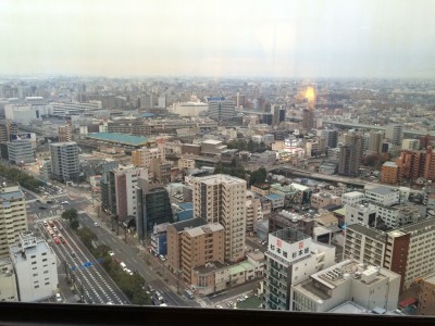 ANAクラウンプラザホテルグランコート名古屋　客室　アーバンダブル　窓からの景色