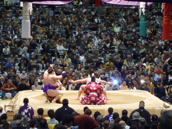 大相撲 春場所 三月場所 大阪場所 会場 当日券 座席表 取組 結果 星取表 幕内土俵入 日馬富士 写真