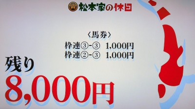 松本家の休日 松ちゃん 宮迫 たむけん さだ子 動画 阪神競馬場 競艇 一攫千金 シャンプーハット てつじ こいで 小藪