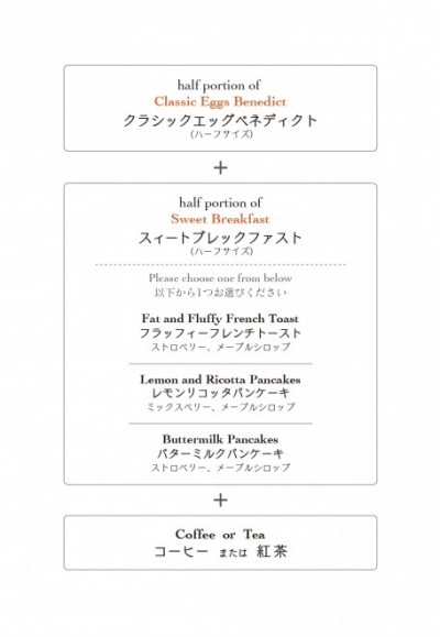 サラベス大阪店 平日限定メニュー エッグベネディクト パンケーキ ニューヨークの朝食 大阪限定メニュー 平日セット モーニングスペシャル メニュー内容