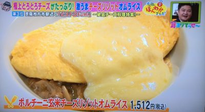 大阪ほんわかテレビ チーズ料理 ポルチーニチーズリゾットオムライス ビストロ・フミ