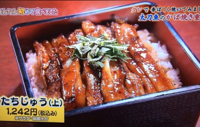 タチウオかば焼き重 たちじゅう 太刀魚 ちちんぷいぷい はじめて食べました MBS グルメ 人気 行列 ランチ 待ち時間 お取り寄せ 混雑 購入方法 女と男 和田ちゃん