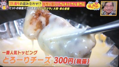 3月24日 大阪ほんわかテレビ ヒットの秘密パクリます たむけん すち子 ベジテジや サムギョプサル専門店 トッピング 韓国のかき氷