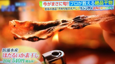 白熱ライブ ビビット カトシゲのお取り寄せハウス NEWS加藤シゲアキ 4月14日 干物 ほたるいか素干し 浜浦水産