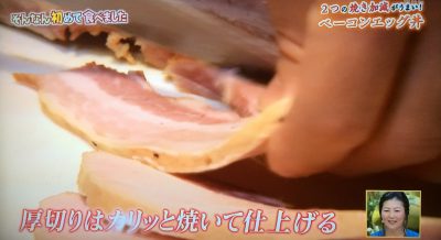 ちちんぷいぷい はじめて食べました グルメ お取り寄せ 購入方法 女と男 和田ちゃん ベーコンエッグ丼 5月2日 アンファン