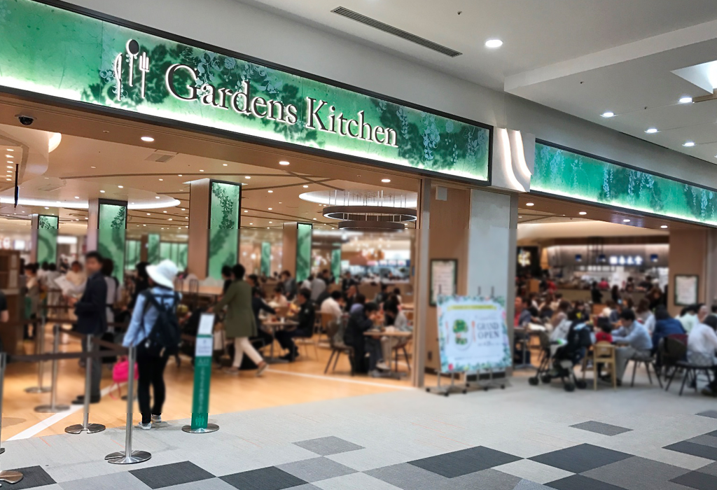 阪急西宮ガーデンズ 阪急西宮北口駅 フードコート 店舗一覧 Gardens Kitchen ガーデンズキッチン リニューアルオープン 新店 関西初出店 混雑 行列