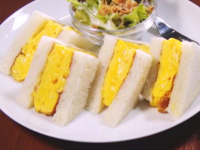 今ちゃんの実は 今田 グルメ 絶品の朝食  5月24日 玉子サンド かどでcafe