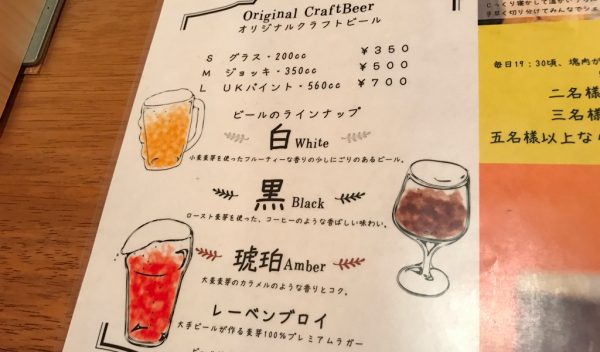 ブリューパブ テタールヴァレ 店内にビール工場 クラフトビール ビール醸造所 オリジナルビール メニュー 種類