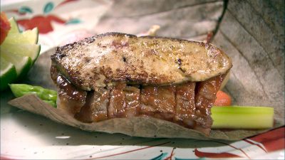 常陸牛ロースのほう葉焼き