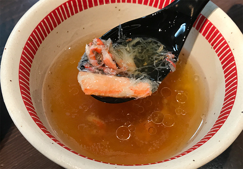 すっごいズワイ蟹の冷しつけ麺 カニスープ