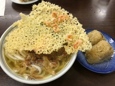 クチコミ新発見!旅ぷら 下関 旅ぷら 桃太郎 天ぷらうどん ミルクセーキ