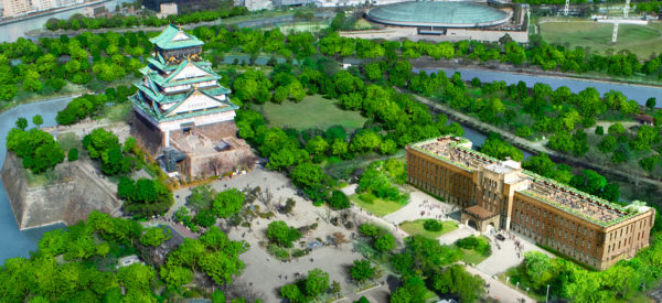 ミライザ大阪城 天守閣 大阪城公園 レストラン グルメ 本丸広場 大阪市立博物館 ランドマークスクエア