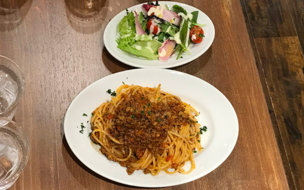 本日のランチ 神戸姫ビーフのボローニャ風パスタ