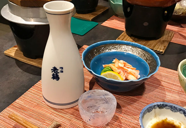 朝日楼 香住ガニの酢の物 日本酒 地酒 和歌山 黒牛