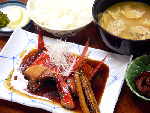 ぼら納屋 金目鯛の煮付け定食