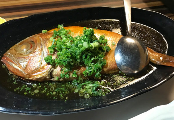 箱根 ススキの原一の湯 夕食 金目鯛の煮付け