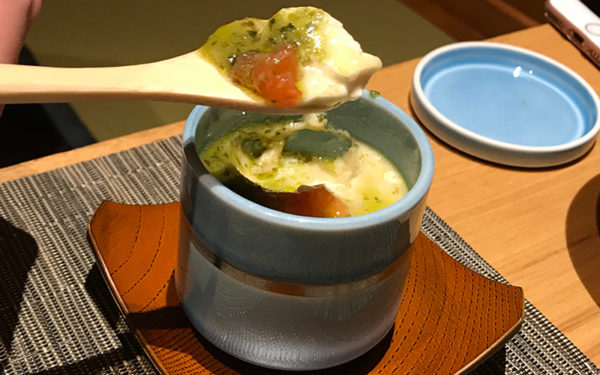 マスカルポーネ茶碗蒸し 伊豆 修善寺 ねの湯 対山荘 夕食