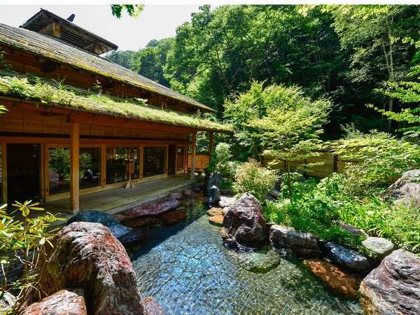 群馬 秘湯 法師温泉 長寿館 玉城乃湯 露天風呂