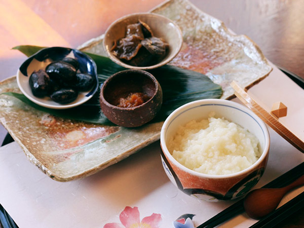 白骨温泉 泡の湯 朝食 温泉粥