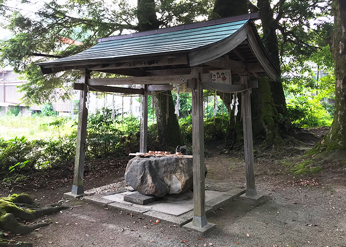 鳥取 三朝温泉 三朝神社 手水舎