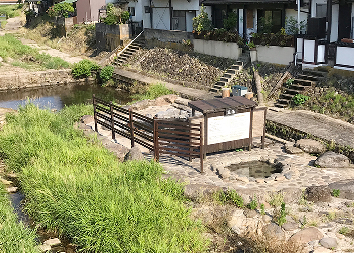 鳥取 三朝温泉 河原風呂 足湯