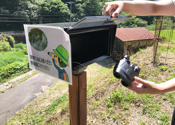 三徳山 三佛寺 投入堂 遥拝所 双眼鏡