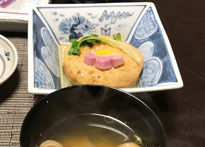 三朝温泉 旬彩の宿 いわゆ 朝食 がんもどき