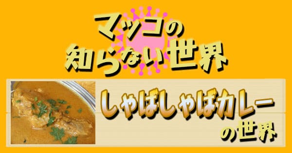 マツコの知らない世界 しゃばしゃばカレー