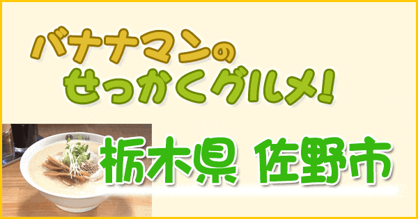 バナナマンのせっかくグルメ 大晦日SP 栃木県 佐野市