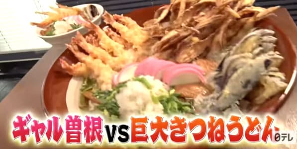 有吉ゼミ チャレンジグルメ ギャル曽根 巨大グルメ 巨大きつねうどん