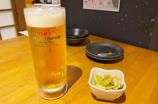 和歌山 居酒屋 炭焼菜彩干物飯 紀州のしずく 生ビール