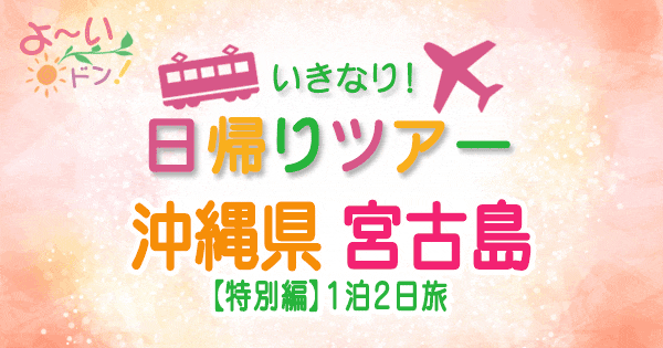 よーいドン いきなり日帰りツアー 沖縄 宮古島 一泊二日旅