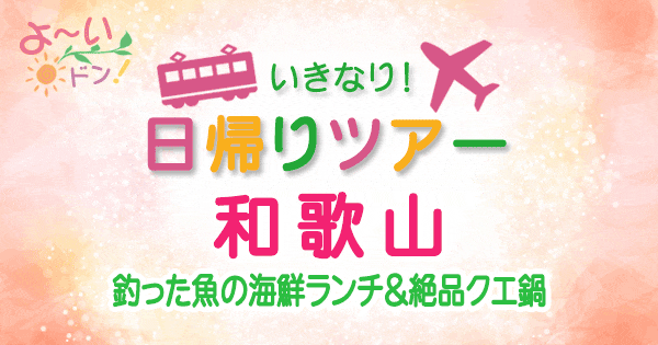 よーいドン いきなり日帰りツアー 和歌山 海鮮ランチ クエ鍋