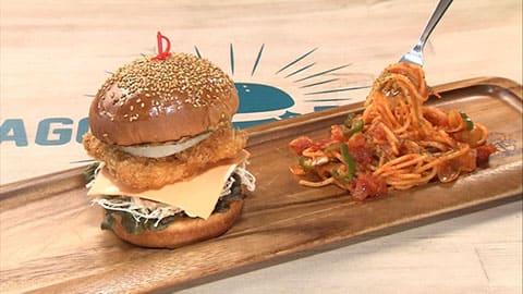 西浦和 SEAGOD BURGER シーゴッド バーガー 真鯛のジェノベーゼバーガー