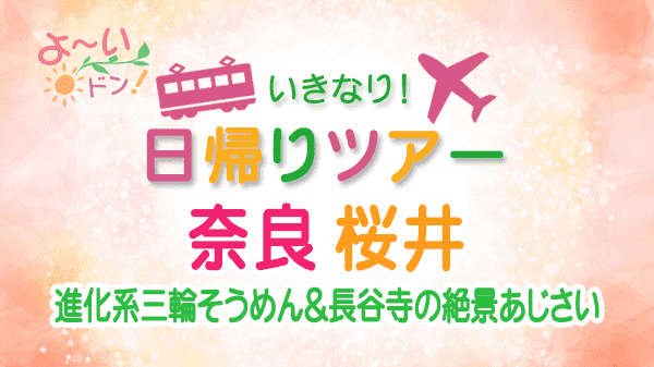 よーいドン いきなり日帰りツアー 奈良県 桜井市 そうめん 長谷寺