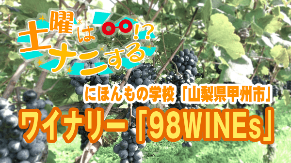 土曜はナニする にほんもの学校 山梨県 甲州市 中田英寿 日本ワイン ワイナリー 98WINEs