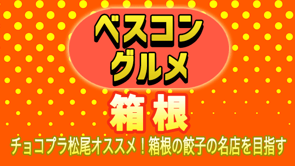 ベスコングルメ 箱根 餃子 チョコプラ松尾