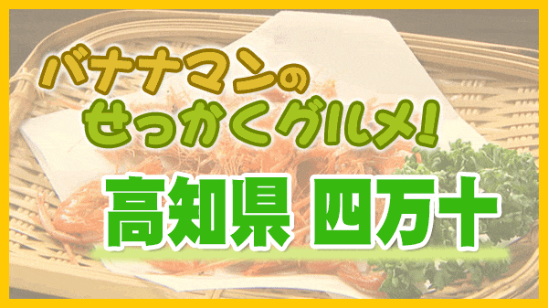 バナナマンのせっかくグルメ 高知県 四万十