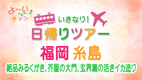 よーいドン いきなり日帰りツアー 福岡 糸島