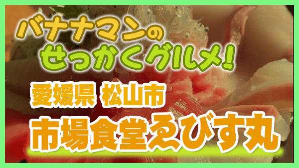 バナナマンのせっかくグルメ 愛媛県 松山市 市場食堂ゑびす丸 海鮮丼