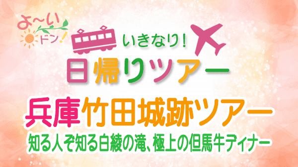 よーいドン いきなり日帰りツアー 兵庫県 竹田城跡 朝来