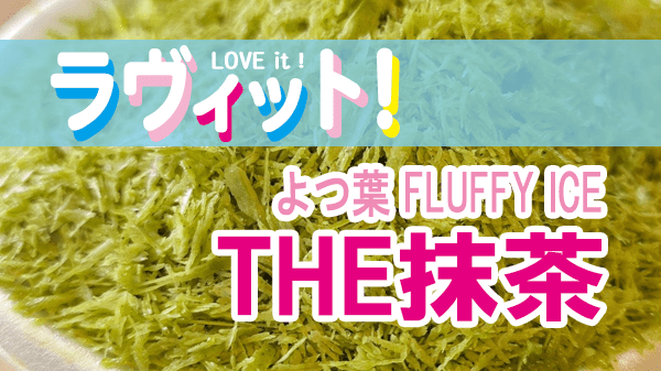 ラヴィット LOVEit ラビット よつ葉 FLUFFY ICE THE抹茶