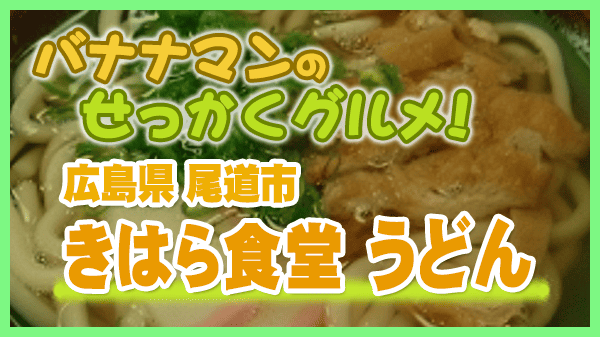 バナナマンのせっかくグルメ 広島県 尾道市 きはら食堂 うどん