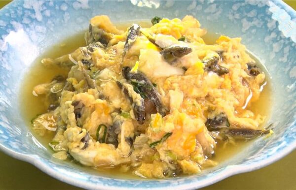 高知県 四万十市 季節料理 たにぐち ごりの卵とじ