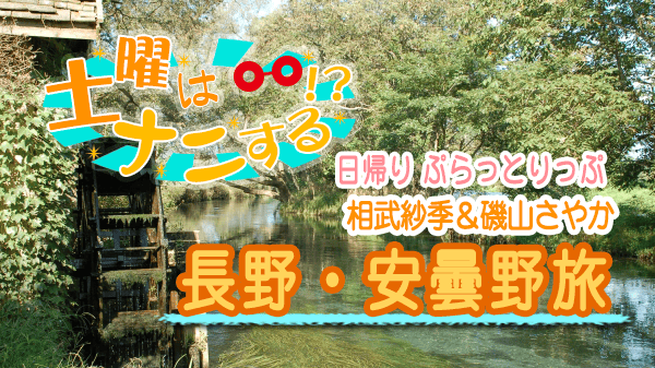 土曜はナニする 日帰り ぷらっとりっぷ 長野 安曇野 相武紗季 磯山さやか