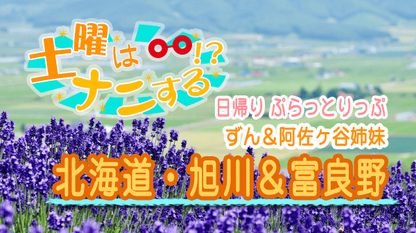 土曜はナニする 日帰り ぷらっとりっぷ 北海道 旭川 富良野 ずん 阿佐ヶ谷姉妹