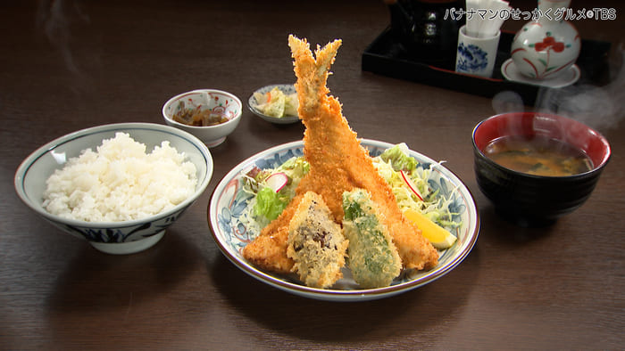 バナナマンのせっかくグルメ 長野県 安曇野市 お食事処 かわせみ アジフライ定食