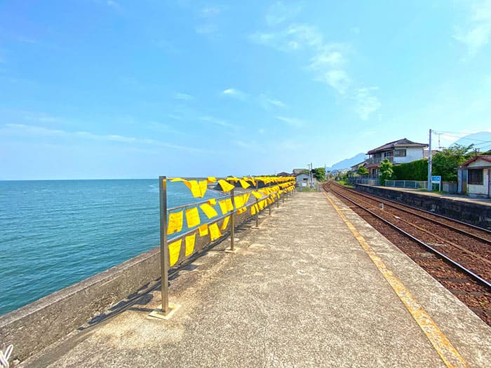 長崎 島原市 大三東駅 日本で一番海に近い駅