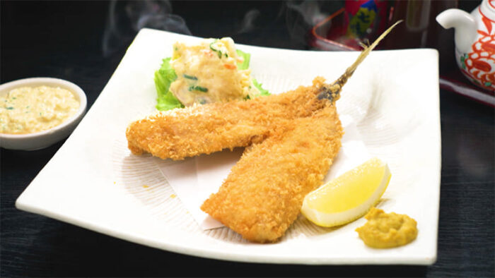 東京 板橋 魚菜酒房 樽見 アジフライ