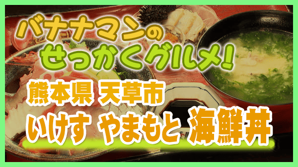 バナナマンのせっかくグルメ 熊本県 天草市 いけす やまもと 海鮮丼